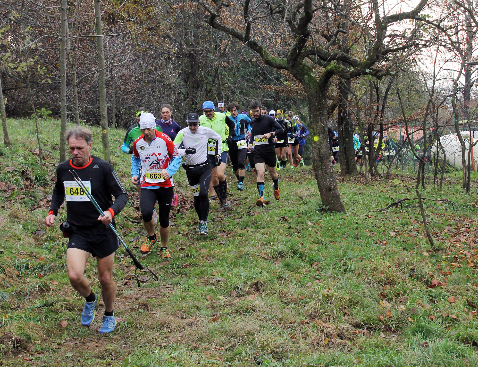 Balcone Biellese Trail edizione 2018, atleti sul percorso di gara