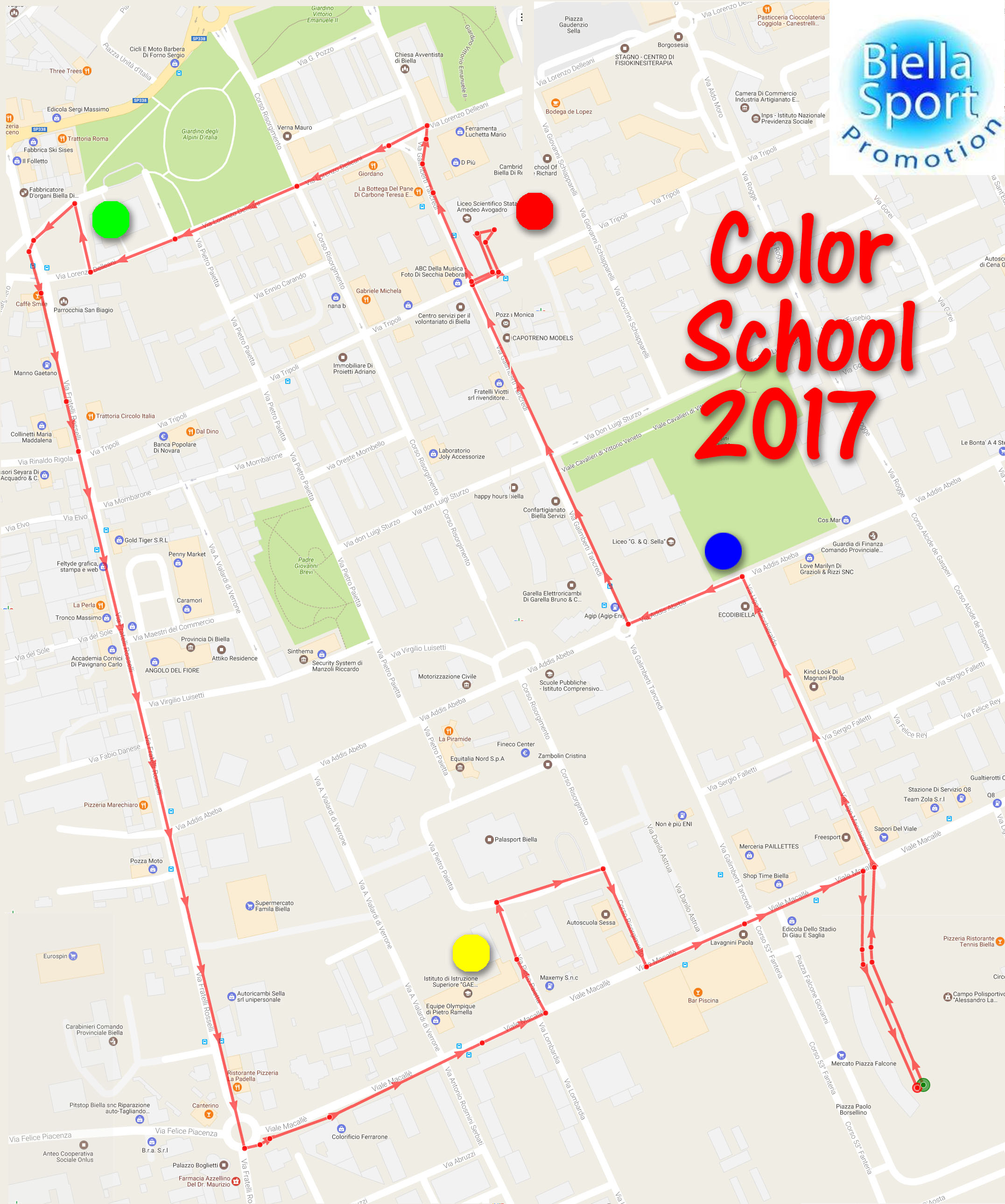 Percorso 2017 Biella Colors' School