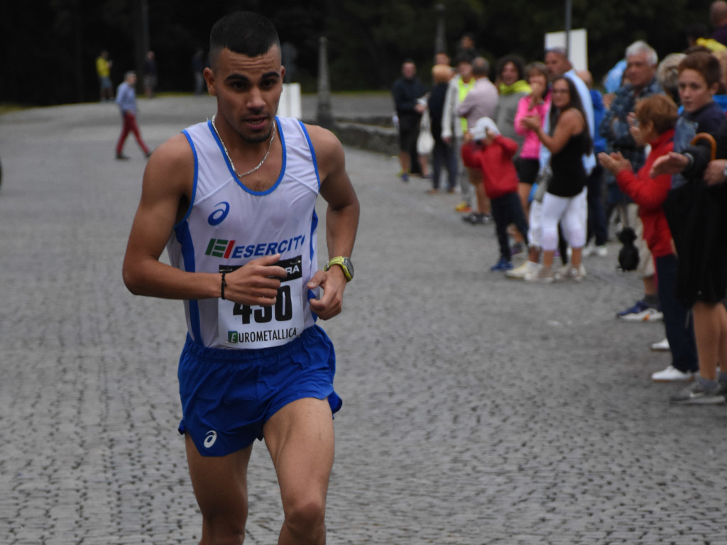 Marouan Razine all'arrivo della Biella-Oropa 2017