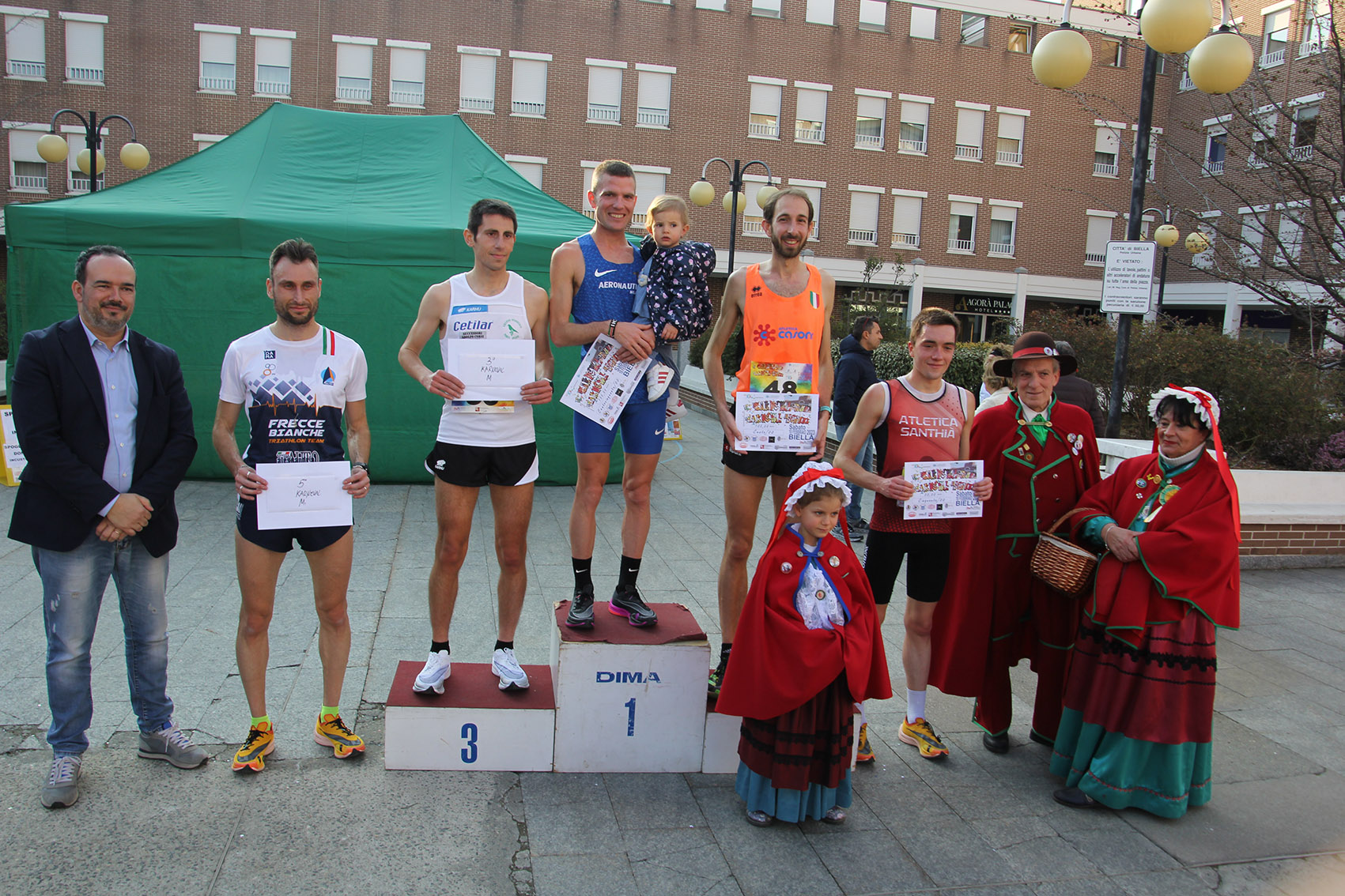 Podio maschile della Karneval Run 2023