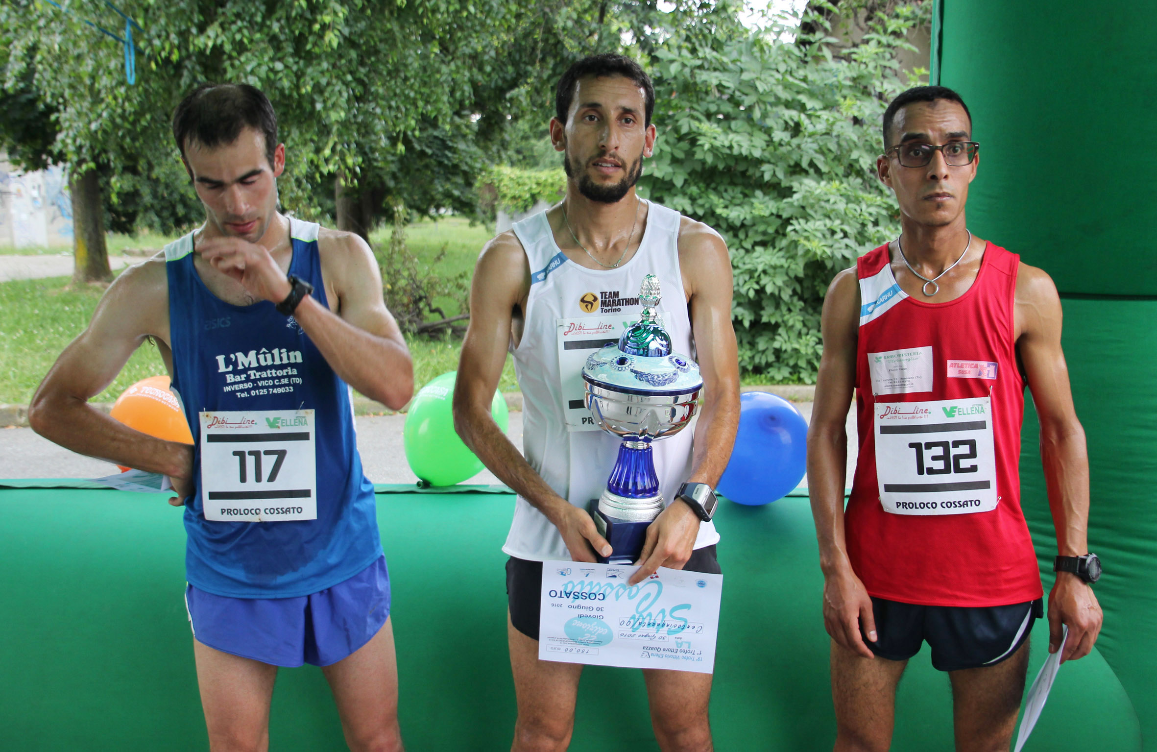 Il Podio Maschile con Bamaarouf, Young e Loouina Podio Maschile